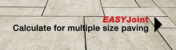 EASYJoint Calculator for a Multiple Paving Sizes