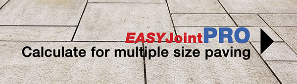 EASYJoint PRO Calculator for a Multiple Paving Sizes